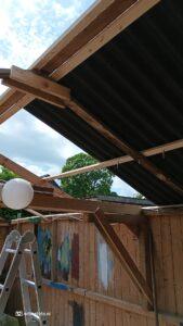 Nieuw dak plaatsen garage