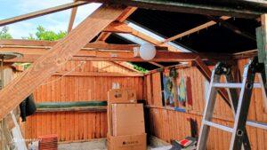 Nieuw dak plaatsen garage