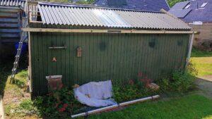 Nieuw dak plaatsen garage